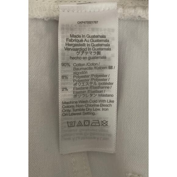 NWT Madewell Mid-Rise Kick Out White Denim Jean Size 33P Stretch Comfort Casual - Picture 9 of 9